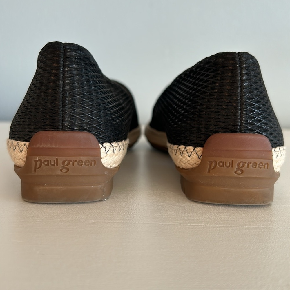 Paul Green •  Layla Leather Espadrille Flats in Black Size 8 US / 37 EU / 5.5 UK - Picture 6 of 15